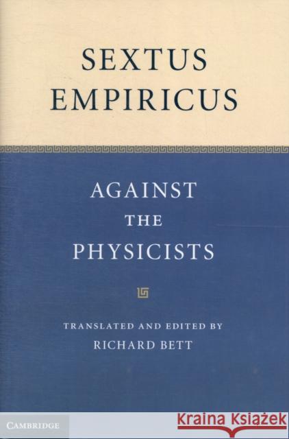 Sextus Empiricus Bett, Richard 9780521513913