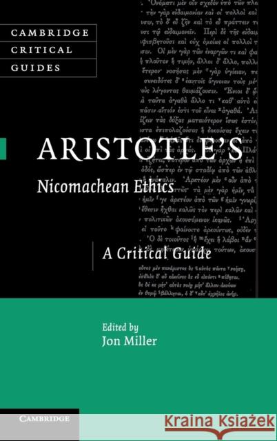 Aristotle's Nicomachean Ethics Miller, Jon 9780521514484 0