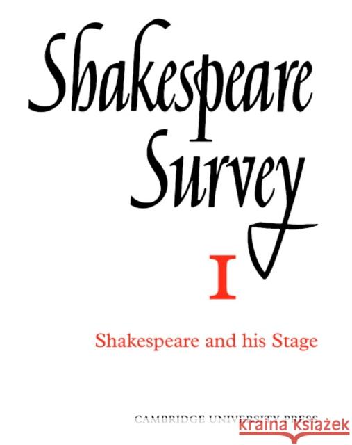 Shakespeare Survey Allardyce Nicoll Jonathan Bate Michael Dobson 9780521523455 Cambridge University Press