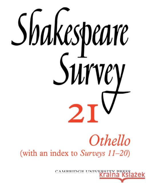 Shakespeare Survey Kenneth Muir Jonathan Bate Michael Dobson 9780521523585 Cambridge University Press