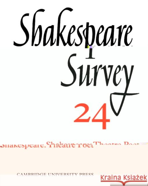 Shakespeare Survey Kenneth Muir Jonathan Bate Michael Dobson 9780521523615 Cambridge University Press