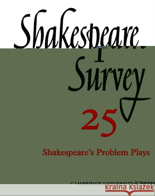 Shakespeare Survey Kenneth Muir Jonathan Bate Michael Dobson 9780521523622 Cambridge University Press