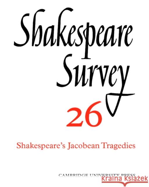 Shakespeare Survey Kenneth Muir Jonathan Bate Michael Dobson 9780521523639 Cambridge University Press