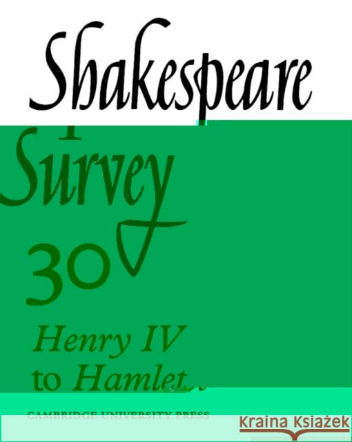 Shakespeare Survey Kenneth Muir Jonathan Bate Michael Dobson 9780521523684 Cambridge University Press