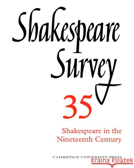 Shakespeare Survey Stanley Wells Jonathan Bate Michael Dobson 9780521523738 Cambridge University Press