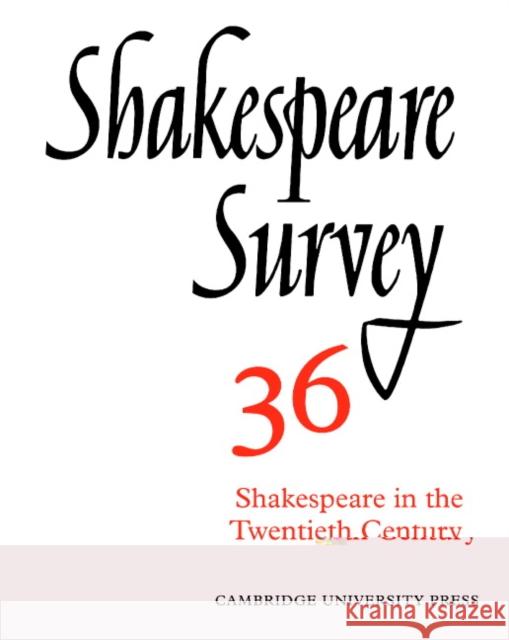 Shakespeare Survey Stanley Wells Jonathan Bate Michael Dobson 9780521523745 Cambridge University Press