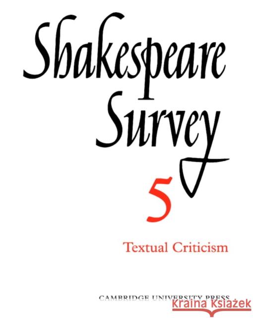 Shakespeare Survey Allardyce Nicoll Jonathan Bate Michael Dobson 9780521523899 Cambridge University Press
