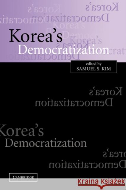 Korea's Democratization Samuel S. Kim 9780521530224 Cambridge University Press