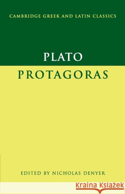 Plato: Protagoras  Plato 9780521549691 0