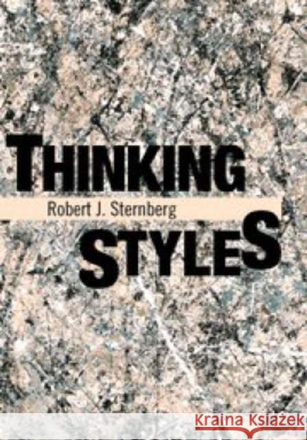 Thinking Styles Robert J. Sternberg 9780521553162 Cambridge University Press