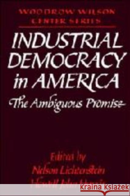 Industrial Democracy in America: The Ambiguous Promise Lichtenstein, Nelson 9780521566223 Cambridge University Press
