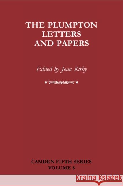 The Plumpton Letters and Papers Joan Kirby 9780521573948 Cambridge University Press