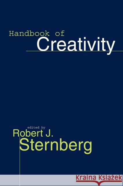 Handbook of Creativity Robert J Sternberg 9780521576048 0