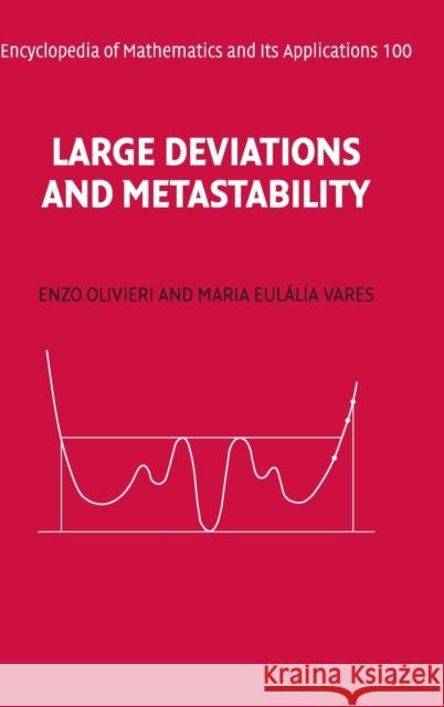 Large Deviations and Metastability Enzo Olivieri Maria Eulalia Vares G. -C Rota 9780521591638 Cambridge University Press