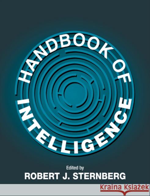 Handbook of Intelligence Robert J. Sternberg 9780521596480 Cambridge University Press