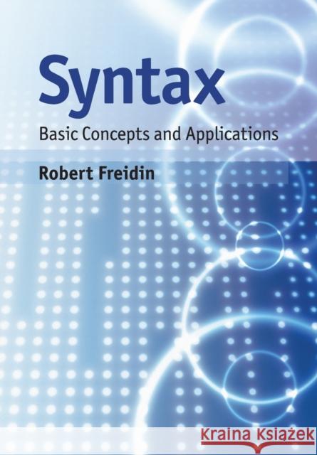 Syntax Freidin, Robert 9780521605786 0