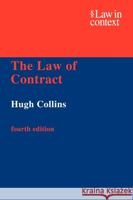 The Law of Contract Hugh Collins 9780521606431 0