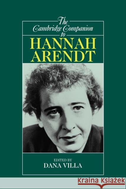 The Cambridge Companion to Hannah Arendt Dana Richard Villa 9780521645713