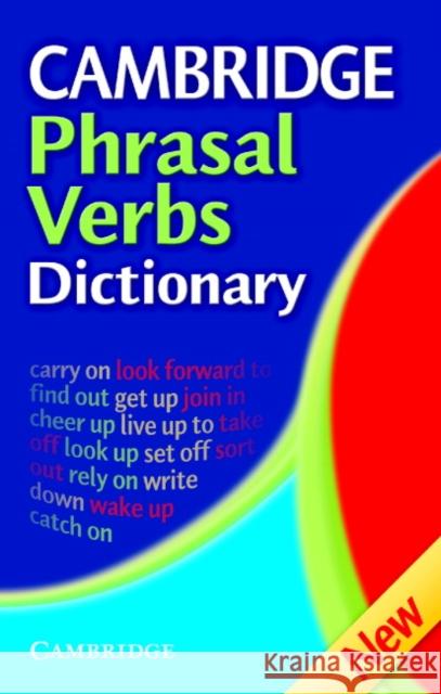 Cambridge Phrasal Verbs Dictionary Cambridge University Press 9780521677707