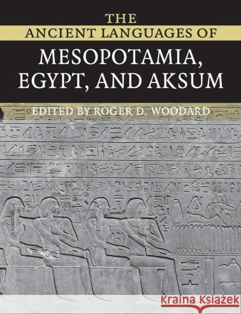 The Ancient Languages of Mesopotamia, Egypt and Aksum Roger D. Woodard 9780521684972 Cambridge University Press