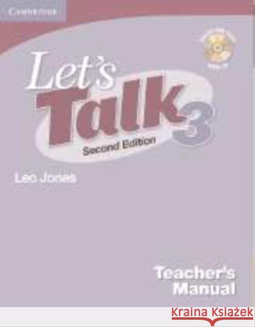 let's talk level 3 teacher's manual with audio cd  Jones, Leo 9780521692885 Cambridge University Press