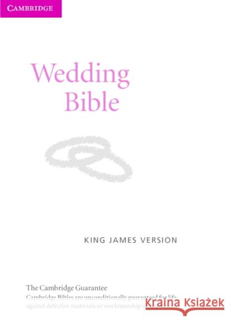 KJV Wedding Bible, Ruby Text Edition, White Imitation Leather, KJ222:T  9780521696104 Cambridge University Press