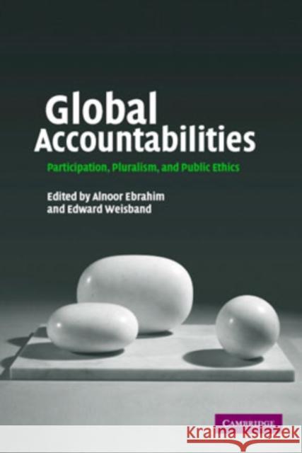 Global Accountabilities: Participation, Pluralism, and Public Ethics Ebrahim, Alnoor 9780521700115 Cambridge University Press