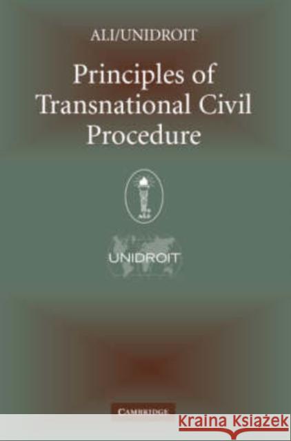 Principles of Transnational Civil Procedure  9780521706148 CAMBRIDGE UNIVERSITY PRESS