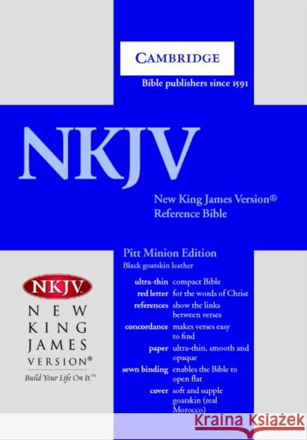 NKJV Pitt Minion Reference Bible, Black Goatskin Leather, Red-letter Text, NK446:XR Baker Publishing Group 9780521706216 Cambridge