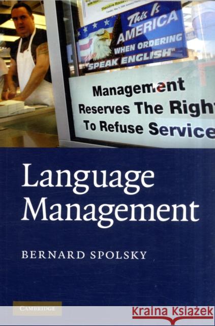 Language Management Bernard Spolsky 9780521735971