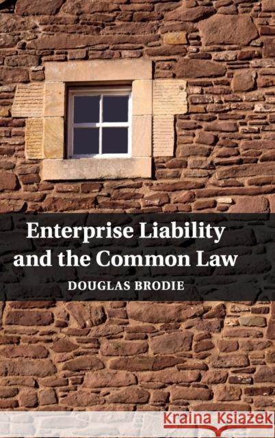 Enterprise Liability and the Common Law Douglas Brodie 9780521762014 CAMBRIDGE UNIVERSITY PRESS