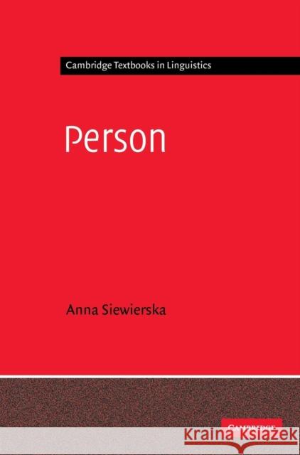 Person Anna Siewierska (Lancaster University) 9780521772143 Cambridge University Press