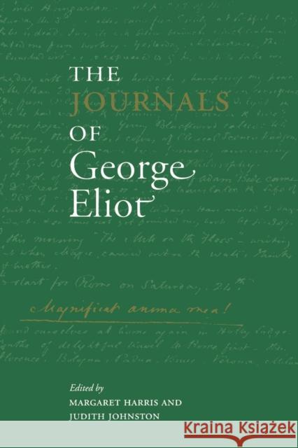 The Journals of George Eliot Margaret Harris 9780521794572 0