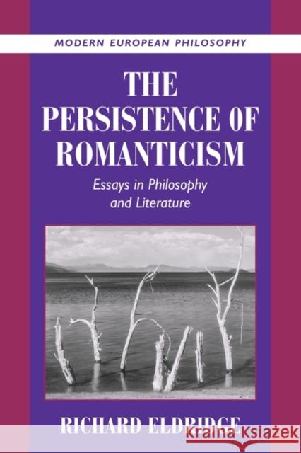 The Persistence of Romanticism: Essays in Philosophy and Literature Eldridge, Richard 9780521804813 Cambridge University Press