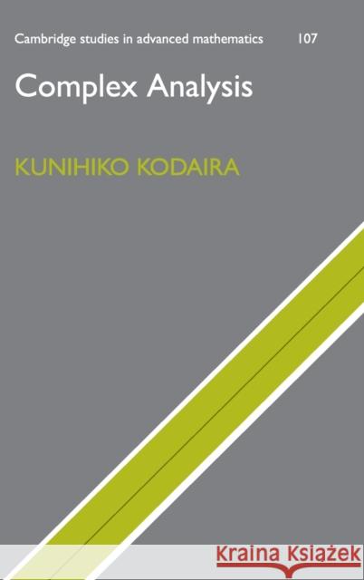 Complex Analysis Kunihiko Kodaira 9780521809375