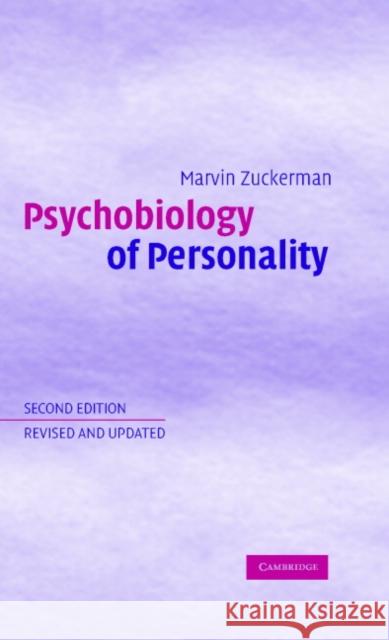 Psychobiology of Personality Marvin Zuckerman 9780521815697