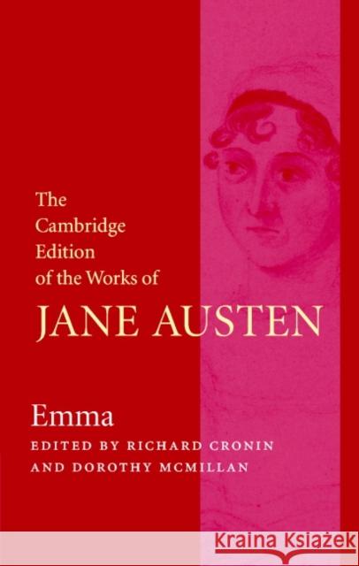 Emma Jane Austen Richard Cronin Dorothy McMillan 9780521824378