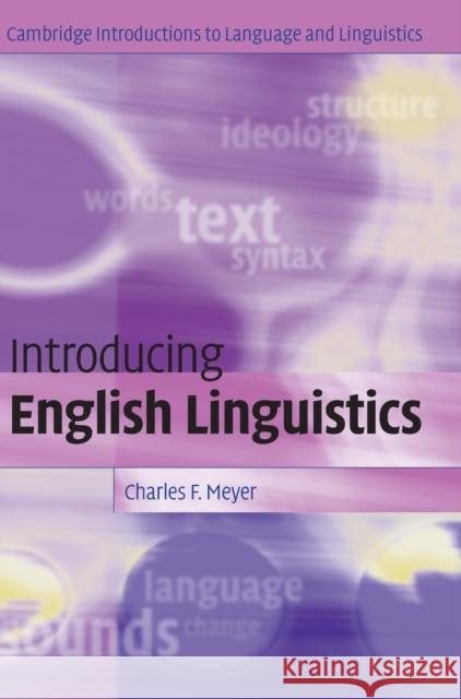 Introducing English Linguistics Charles F. Meyer 9780521833509