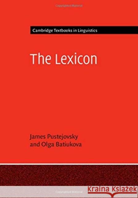 The Lexicon James Pustejovsky 9780521839327 Cambridge University Press