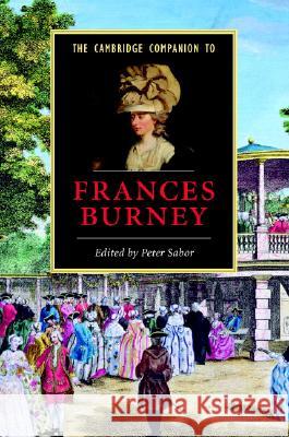 The Cambridge Companion to Frances Burney Peter Sabor 9780521850346 Cambridge University Press
