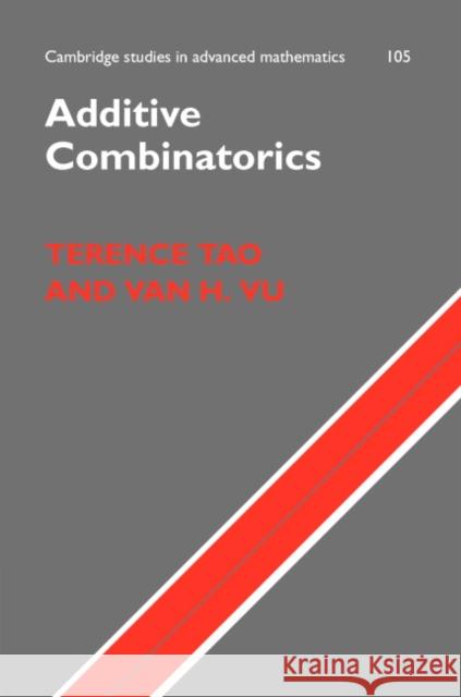 Additive Combinatorics Terence Tao Van H. Vu B. Bollobas 9780521853866 Cambridge University Press