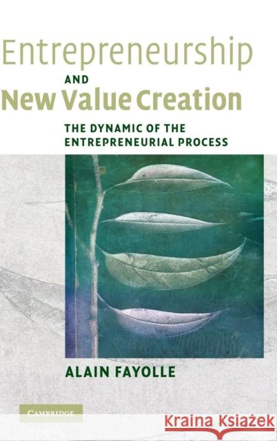 Entrepreneurship and New Value Creation: The Dynamic of the Entrepreneurial Process Alain Fayolle 9780521855181