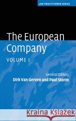 The European Company Dirk Van Gerven, Paul Storm 9780521859745