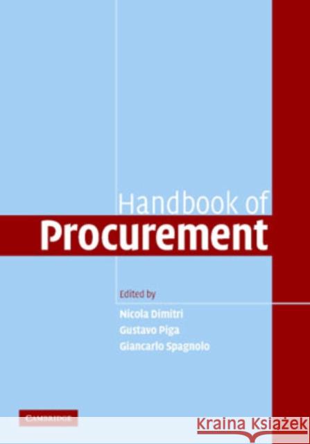 Handbook of Procurement  9780521870733 CAMBRIDGE UNIVERSITY PRESS