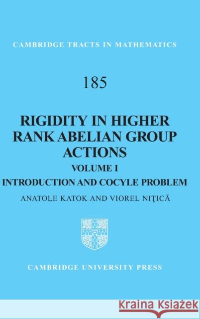 Rigidity in Higher Rank Abelian Group Actions: Volume 1, Introduction and Cocycle Problem Anatole Katok Viorel Nitica 9780521879095 Cambridge University Press