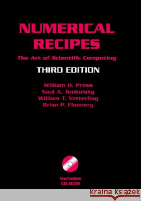 Numerical Recipes with Source Code CD-ROM 3rd Edition : The Art of Scientific Computing William H. Press Brian P. Flannery William T. Vetterling 9780521884075 