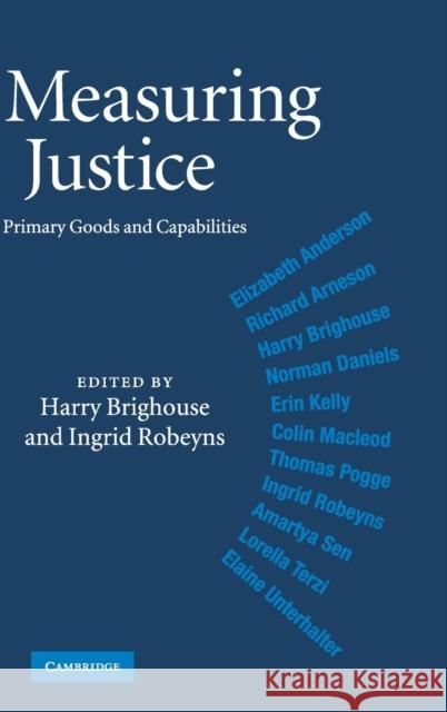 Measuring Justice Brighouse, Harry 9780521884518 Cambridge University Press