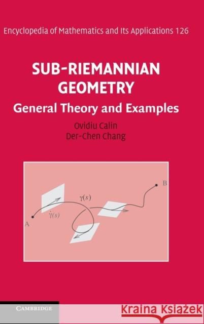Sub-Riemannian Geometry: General Theory and Examples Calin, Ovidiu 9780521897303 Cambridge University Press