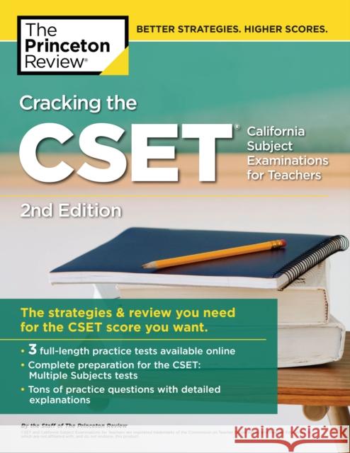 Cracking the CSET (California Subject Examinations for Teachers) Princeton Review 9780525567622 Princeton Review