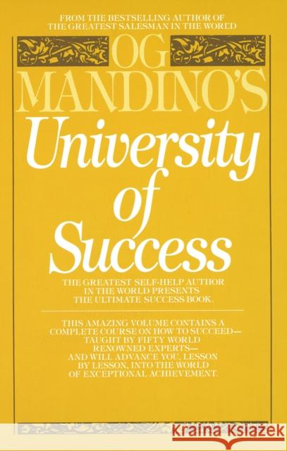 University of Success Og Mandino 9780553345353 Bantam Books